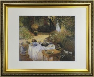 アートフレーム 名画 クロード・モネ Claude Monet 庭園での昼食 490x595x25mm IFA-60904 bic-6942548s1  アートパネル アートボード 壁