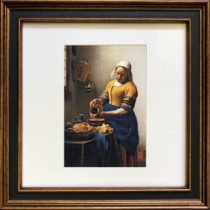 アートフレーム 名画 ヨハネス・フェルメール Johannes Vermeer Square Frame 牛乳を注ぐ女 241x241x20mm ZFA-61667 bic-6943279s1  アー