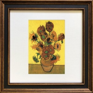 アートフレーム 名画 ヴィンセント・ファン・ゴッホ Vincent van Gogh Square Frame ひまわり 241x241x20mm ZFA-61670 bic-6943282s1  ア