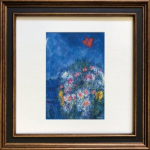 アートフレーム 名画 マルク・シャガール Marc Chagall Square Frame 赤い鳥 241x241x20mm ZFA-61674 bic-6943286s1  アートパネル アー