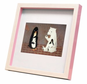 アートフレーム 菜生 nao Square Frame ペンギン かえっこ 223x223x25mm ZNO-61827 bic-6953713s1  アートパネル アートボード 壁紙 装飾