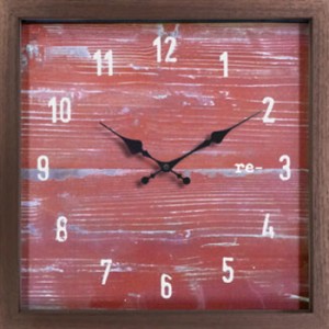 インテリアクロック レッド Clock re- Red 320x320x35mm CRE-51366 bic-7074686s1  掛け時計 置き時計 掛け時計 送料無料 北欧 モダン 家