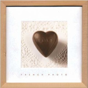 アートフレーム フレンチフォトグラフィ French Photography Chocolate Heart 220x220x20mm ZFP-51905 bic-7093205s1  アートパネル アー