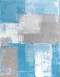 キャンバスパネル Art Panel Grey and Blue Abstract Art Painting 600x800x40mm IAP-52782 bic-7184379s1  アートパネル アートボード 