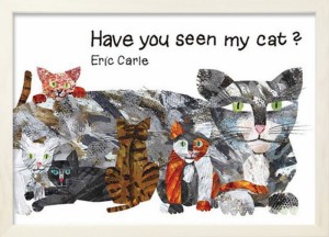アートフレーム エリック・カール ホワイトフレーム Eric Carle Have You Seen My Cat? 387x280x17mm ZEC-53016 bic-7673603s1  アートパ