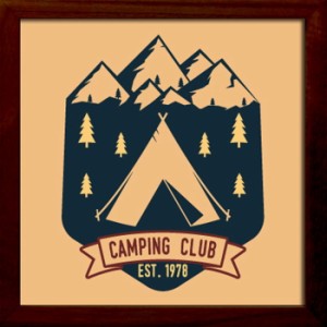 サインフレーム SIGN FRAME CAMP Camping Club ZSF-53022 bic-7910518s1  アートパネル アートボード 壁紙 装飾フィルム 送料無料 北欧 