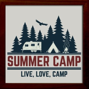サインフレーム SIGN FRAME CAMP Summer Camp ZSF-53024 bic-7910520s1  アートパネル アートボード 壁紙 装飾フィルム 送料無料 北欧 モ