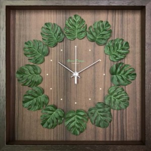 おしゃれ リーフクロック モンステラ Wreath Clock Monstera CWC-53070 bic-7985427s1  アートパネル アートボード 壁紙 装飾フィルム 送