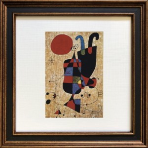 アートフレーム 名画 ジョアン・ミロ Joan Miro Square Frame Upside-down figures ZFA-62139 bic-8985862s1  アートパネル アートボード