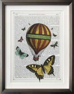 アートフレーム マリオン・マコネギー Marion McConaghie Butterflies & Balloon IMM-62128 bic-9129583s1  アートパネル アートボード 