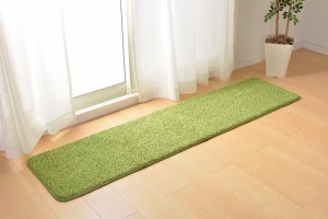 ふっくら贅沢な芝生風マット 屋内 室内 洗える 滑りにくい加工 シーヴァ 約45×180cm 240622980 hgi-7801993s2  キッチンマット 配膳用品