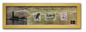 切手 アンティーク調 インテリアアート Stamp Collection ナチュラル スウェーデン PZ-7028 kar-3067196s4  アートパネル アートボード 