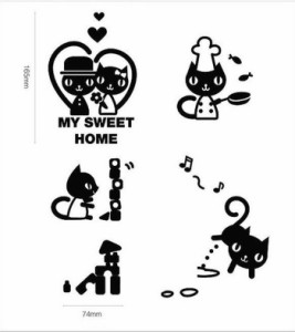 Switch Stickers スイッチステッカー Sweet Cat OSS-0232 kar-4046007s1  ウォールステッカー シール 壁紙 装飾フィルム 送料無料 北欧 