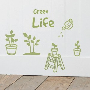 Mini Wall Stickers ミニウォールステッカー Green Life OSH-9014 kar-4046014s1  ウォールステッカー シール 壁紙 装飾フィルム 送料無