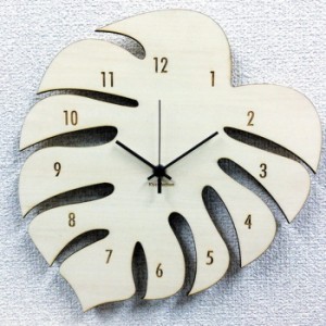 ハワイアン アジアン テイスト 掛け時計 Silhouette Clock モンステラ Monstera モンステラ 保証付 sk-1008 kar-4534127s2  掛け時計 置