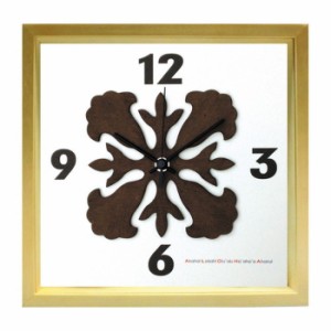 ハワイアンキルト柄 文字盤 掛け時計 HawaiianQuilt Clock エンジェルトランペット ナチュラル HK-1004 保証付 kar-4534131s4  掛け時計 