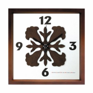 ハワイアンキルト柄 文字盤 掛け時計 HawaiianQuilt Clock エンジェルトランペット ブラウン HK-1008 保証付 kar-4534131s8  掛け時計 置