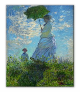 名画キャンバスアート クロード・モネ Claude Monet 散歩、日傘をさす女 CM-1004 kar-6622597s1  アートパネル アートボード 壁紙 装飾フ