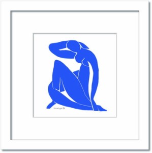 アンリ・マティス Henri Matisse Nu bleuII Blue Nude2 HM-1004WH Sサイズフレームカラー ホワイト kar-7484899S2  アートパネル アート