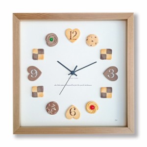 かわいいビスケットの掛時計 Horloge du biscuits  KK-2002 フレームカラー：ナチュラル 保証付 kar-9201569s2  アートパネル アートボー