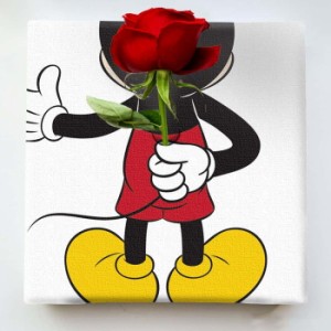 ミッキーマウス IKEBANA アートパネル キャンバス ディズニー アートパネル ラッピング付き lib-ike-dsny-2106-06  アートパネル アート