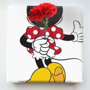 ミニーマウス IKEBANA アートパネル キャンバス ディズニー アートパネル ラッピング付き lib-ike-dsny-2106-08  アートパネル アートボ