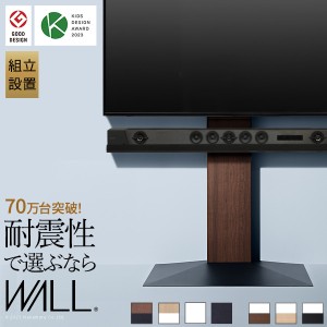 組立設置付き グッドデザイン賞受賞 テレビ台 WALLインテリアテレビスタンドV3 ハイタイプ 32〜80v対応 壁寄せテレビ台 TVスタンド 背面