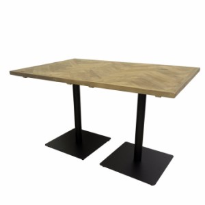 KOZAI カフェテーブル ヘリンボーン D800 古材 カフェ ブルックリンスタイル W1200×D800×H720 sun-7738194s1  ダイニングテーブル テー