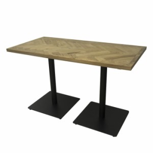 KOZAI カフェテーブル ヘリンボーン 古材 ブルックリンスタイル W1200×D600×H720 sun-7738215s1  ダイニングテーブル テーブル 送料無
