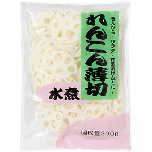 【常温】 れんこん薄切り  固形量200g 【入り数５個】 業務スーパー