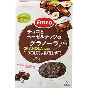 【常温】 チョコとヘーゼルナッツのグラノーラ  375g　★チェコから直輸入 【ハラール】 【入り数14個】 (ケース売り) 業務スーパー