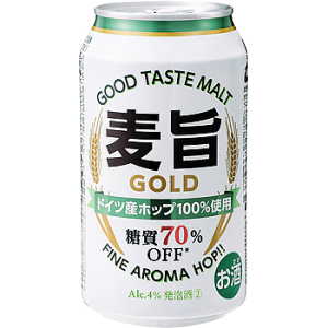 【常温】 麦旨ＧＯＬＤ　糖質70％ＯＦＦ ３５０ml　★韓国から直輸入 【入り数10個】 業務スーパー