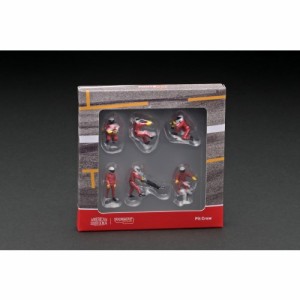 TARMACWORKS 1／64 Figures Set Pit Crew Red 【T64F-007-RED】 (フィギュア)ミニカー