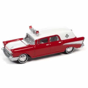 JOHNNY LIGHTNING 1957 シェビー 救急車 レッド 1／64【JLSP130】 (ミニカー) 【再販】ミニカー