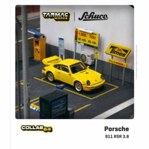 『TARMACWORKS』 Porsche 911 RSR 3.8 Yellow(1／64 Scale)【T64S-003-YL】 (ミニカー)ミニカー