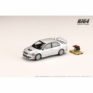 1／64 三菱ランサー GSR EVOLUTION 7 エンジンディスプレイモデル付き サテライトシルバー 【HJ641054S】 (ミニカー)ミニカー