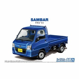 アオシマ  スバル TT1 サンバートラック WRブルーリミテッド ’11 1／24 【ザ☆モデルカー 4】 (プラモデル)おもちゃ プラモデル
