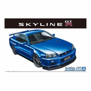 アオシマ  ニッサン BNR34 スカイラインGT-R V-specII ’02 1／24 【ザ☆モデルカー 8】 (プラモデル)おもちゃ プラモデル