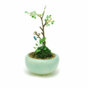 THE BONSAI 丸鉢寄せ植え【水色】 1／12スケール 【BONN05】 (塗装済み完成品)フィギュア