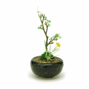 THE BONSAI 丸鉢寄せ植え【黒】 1／12スケール 【BONN06】 (塗装済み完成品)フィギュア