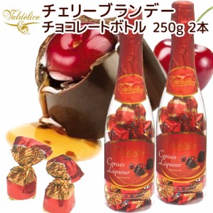 バルデリス チェリー ブランデーチョコレート ボトル ２５０ｇ(２２粒) ２本セット 送料込み スペインチョコ フルーツピールチョコ 輸入