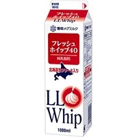 【雪印メグミルク】 LLフレッシュホイップ40N(赤) 1L 冷蔵 2セット