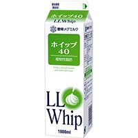 【雪印メグミルク】 LLホイップ40(緑) 1L 冷蔵