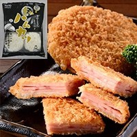 【ケーオー産業】 重ねハムかつ 約75G 冷凍