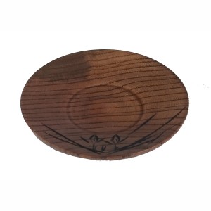 木製茶托 蘭彫 スリ 4．0寸[倉庫区分MN]