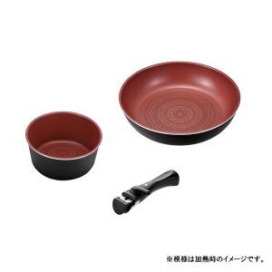 クックサイン ダイヤモンドコートIH対応クックウェア3点セットB ×30セット[倉庫区分MN]