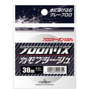 山豊 ハリス フロロカモフラージュハリス 30m  0.8号  グレー