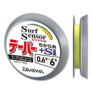 ダイワ 投げ釣り用ライン サーフセンサー ハイパーテーパー ちから糸+Si  0.6~6号  イエロー×ステルスゴールド