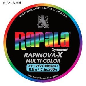 ラパラ ルアー釣り用PEライン ラピノヴァ・エックス マルチカラー 200m  1.2号/22lb  マルチ