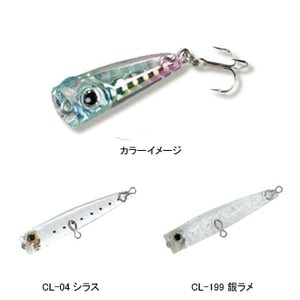 バスデイ  クリスタル ポッパー S  30mm  CL-04 シラス